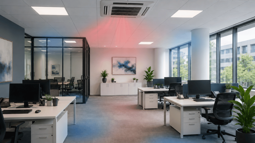 Uneven office air conditioning. 
